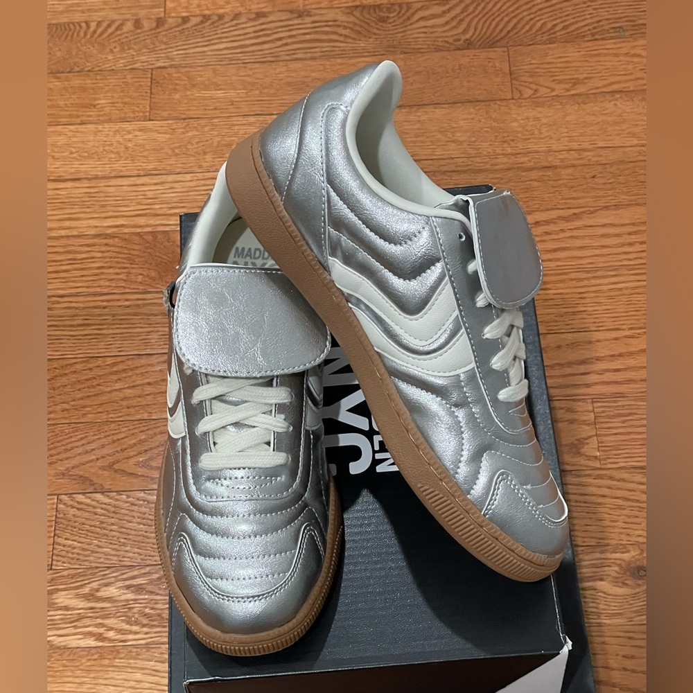 Madden NYC Silver and White Women’s Sneakers